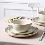Stone Lain Dua 4-Piece Bowl Set Stoneware, White