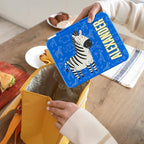 Personalized Bento Box for Kids with Safari Icon and Name - Royal Blue - 5 Compartments Drop-Proof Bento Box, Dishwasher Safe, Made with BPA-Free Materials, Bento Lunch Box for Kids and Toddlers