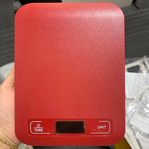 Digital Shipping Scale,Large Panel, Accurate Portable Postal Scale for Packages, Small Business,Kitchen, Food, Handmade, Liquids, and Boutique (Red Battery(10kg/1g))