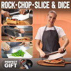 KitchenStar 16-Inch Pizza Cutter Rocker Blade - Sharp Stainless Steel Slicer Knife, Protective Cover, Dishwasher Safe, Large - Professional Pizza Oven Accessories