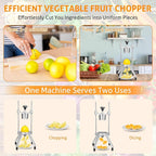 WICHEMI Commercial Easy Wedger 8 Section Lemon Slicer Lime Cutter Stainless Steel Blade Fruit Slicer Commercial Vegetable Chopper Dicer Lemon Cutter for Home Bar Restaurant