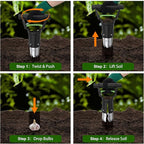 Gardtech Sturdy Bulb Planter, 5 inches Depth Hand Bulb Planting Tool, Heavt Duty Stainless Steel Garden Soil Release Tool & Transplanter for Plants Seeds and Digging Tulips