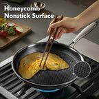 Non Stick Pots and Pan Set, 10 Pcs Hybrid Stainless Steel Cookware Set with Lids, Kitchen Skillet, Stock Pot, Nonstick Frying Pan, PFOA-free Kitchen Cooking Utensils,Induction,Dishwasher Safe