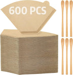 600 Count #4 Coffee Filter 8-12 cup, Disposable Cone Coffee Filters For Pour Over and Drip Coffee Maker