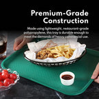 New Star Foodservice Fast Food Tray, Set of 12 (Red, 12 by 16-Inch)