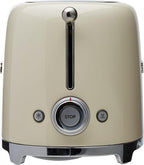 Smeg 50's Style Retro Aesthetic 4 Slice Toaster 6 Presets with 2 Extra Wide Slots, Cream