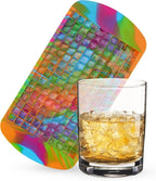 Host Mini Ice Cube Tray, Makes 160 Cubes, Durable Silicone Trays, Perfect for Cocktails, Whiskey, Bourbon, Margarita, Mojito, Iced Coffee, Home Kitchen Essentials, Set of 1, Colored Marble