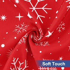 homing Rectangle Table Cloth Cover, Waterproof Polyester Elastic Fitted Tablecloth, Fits for 6 Foot Folding Tables, Washable Table Protector for Christmas, Holiday, Party (Snowflakes, 30" x 72")