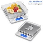 Smart Weigh Digital Pro Pocket Scale 2000g x 0.1 Grams Precise Weighing Professional Weight Food Ounces & Grams Mini Kitchen Jewelry Portable Herb Pocket Scale, Hold and Counting Function Back-Lit LCD