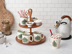 Spode Christmas Tree Mugs Set of 4 – Iconic Tree Pattern, Holiday Beverage Mugs with 9 oz Capacity – Dishwasher Safe, Festive Hot-Drink Cups in Durable Stoneware for Cocoa, Tea & Coffee