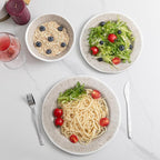 Melamine Serving Bowls Set of 2, 12''x4'' Large Salad Bowls, Fruit Bowls, Mixing Bowls, Serving Bowls for Kitchen, Ideal for Prepping and Serving Food, Gray