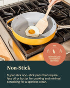 Caraway Deluxe Non-stick Ceramic Cookware Set (16 Piece) Pots, Frying Pans, Lids and Kitchen Storage - PFAS & PFOA Free - Oven Safe Pan Set & Compatible with All Stovetops - Black
