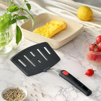 Silicone Wide Spatula, Slotted Turner for Cooking or Baking, Large Pancake Spatula for Egg, Fish, Steak, Flipping and Wok Use, Dishwasher Safe