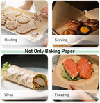 EcoDispose Non-Stick Precut Parchment Paper Baking Sheets Full Pan liner for Bake (16-3/8" x 24-3/8",Unbleached,200PCS)