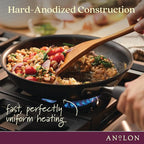 Anolon Advanced Home Hard Anodized Nonstick Frying Pan, 14.5 Inch – Large Skillet with Helper Handle, 14 Inch Nonstick Frying Pan, Durable Cookware - Moonstone