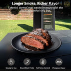 EAST OAK 30" Electric Smoker for Outdoors | Built-in Meat Probe & Up to 6× Longer Smokes on a Single Load | Side Chip Loader for Uninterrupted Smoking | Bigger Batches with 725 sq in Cooking Area