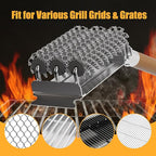 HOUSE AGAIN Grill Brush and Scraper Bristle Free with 3 Replacement Head 304 Stainless Steel Food-Grade Grill Accessories, Safe BBQ Cleaner Brush Strong Barbecue Cleaning Brush for Outdoor Grill Grate