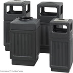 Safco Canmeleon Trash Can, 38 Gallons, Indoor and Outdoor Use, Open Top, Durable & Weather-Resistant Commercial Garbage Can, Black