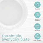 PLASTICPRO 200 Count Disposable 10 Inch White Plastic Dinner Plates Extra Large