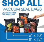 Spartan Industrial 8" X 12" Vacuum Seal Bags - 200 Count BPA-Free Food Storage Bags for Marinating, Freezing, Sous Vide Cooking