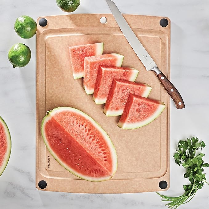Epicurean All-in-One 19.5" × 14.5" Cutting Board in Natural