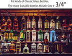 Pafusen 12 Pack Liquor Bottle Pourers, Liquor Pour Spout for Liquor Bottles, Stainless Steel Olive oil Dispenser Spout, Alcohol Pourer Spouts Dust Caps Covers, Rose Gold