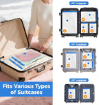 15 Pack Travel Vacuum Storage Bags with USB Electric Pump, Combo Space Saver Vacuum Seal Bags for Clothing Travel Vaccine Sealed Storage Bag for Comforters Blankets Clothes Suitcase, Clear