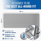 Shelf Liners for Wire Shelf System: Set of 5 in Graphite: 24 x 60 inch: Plastic Wire Shelving Shelf Mats