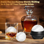 Baseball Ice Cube Mold 2.5 Inch Large Silicone 3D Baseball Ice Cube Molds Fun Shapes Novelty Baseball Cube Molds Christmas Gifts for Cocktails, Bourbon, Brandy, Whiskey (1, Baseball)