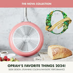 GreenPan Nova 8" Frying Pan Skillet, Oprah’s Favorite Things 2024, Ceramic Nonstick Cookware, PFAS Free, Toxin-Free, Induction Suitable, Dishwasher & Oven Safe, Durable, Easy Clean, Coral