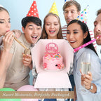 Cakebon Cake Boxes with Boards - 10 Inch Round Cake Drum Gold - Box With Window for Birthdays, Weddings and Parties (1pc Each, 2pcs Total)