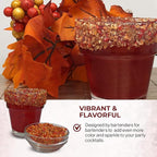 Snowy River Thanksgiving, Cocktail & Margarita Sugar Rimmer - Vibrant Naturally Colored Sugar for Cocktail Rimming, Baking & Decorating, Medium Crystal - 80oz