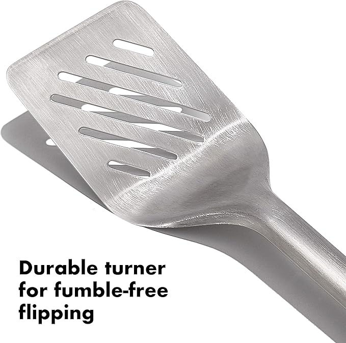 OXO Good Grips Grilling Tools, Tongs and Turner Set, Black