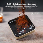 Rechargeable Mini Coffee Scale with Timer, Maestri House Espresso Scale, 2kg/0.1g Accurate Scale for Espresso and Pour-Over Coffee, Portable Digital Kitchen Scale with Automatic Timing(Black&Glod)