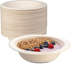 GUSTO [16 oz - 125 Count Heavy-Duty 100% Compostable Kraft Paper Soup Bowls – Eco-Friendly Disposable Sugarcane (Formerly Comfy Package)