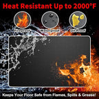 Under Grill Mat for Outdoor Grill – 71 x 40 Inch Fireproof Deck Protector, Heat Resistant & Waterproof BBQ Mat, Ideal Gift for Dad, Great for Gas, Charcoal Grill, Smoker, Fire Pit