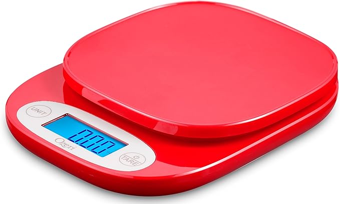 Ozeri ZK24 Garden and Kitchen Scale, with 0.5 g (0.01 oz) Precision Weighing Technology, Red (Pack of 3)