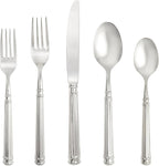 Fortessa Nyssa 18/10 Stainless Steel Hollow Handle Flatware 5 Piece Place Setting, Service for 1