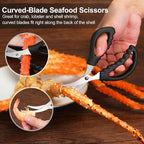 20 Pcs Crab Crackers and Tools, Crab Crackers, Lobster Sheller, Fork, Scissors & Storage Bag, Crab & Lobster Eating Utensils for Seafood Lovers