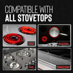 Hell's Kitchen Hybrid 11" Frying Pan, Tri-Clad Stainless Steel and Nonstick Ceramic PFAS Free, no PFOA, no PTFE, no Teflon, Non Toxic Cookware, Metal Utensil Safe, All Cooktops, Oven Safe