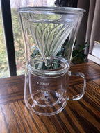 TaiLake Coffee Self Brewing Cup - Perfect for Single Serve Coffee - Experience the Art of One Cup Pour Over Coffee Maker(Vortex Filter Set)