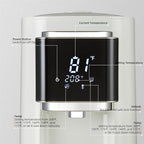 OCTAVO Water Boiler & Warmer 5 Liter, 304 Stainless Steel Water Tank, 700 Watt 6 Adjustable Water Temperature, LCD Touch Control Screen, Child Lock with Water Shortage Indicator