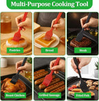 4 PCS Silicone Basting Pastry Brush,Heat Resistant Cooking Brush for Oil Butter Sauce,Premium Cooking Brush for Sauce Marinade Meat Glazing