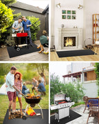 65 x 40 inch Heavy Duty Large Under Grill Mats for Outdoor Grill, Double-Sided Fireproof, Waterproof, Oil Proof Deck and Patio Protector, BBQ Mat Grill Floor Mats Fireplace Fire Pit Mat
