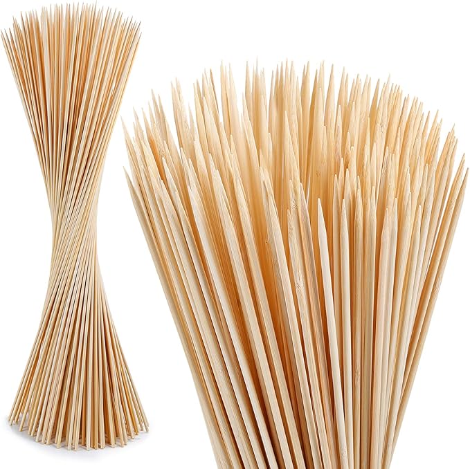200 PCS Bamboo Marshmallow Roasting Sticks, SMores Skewers for Fire Pit, Extra Long 36 Inch Heavy Duty 5mm Thick Wooden SMores Sticks for Open Fire Pits Roaster Barbecue Hot Dog Camping Kebab Sausage