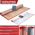 Silicone Baking Mat 36x24 Inch Nonstick Pastry Mat Perfect for Dough Mat, Pastry Board, Kitchen Counter Mat - For Dough, Pastry, Pie Crust, Fondant, Cookies, Bread, Pasta/Pizza, Red