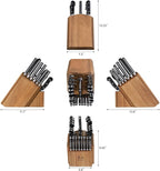 Cangshan V2 Series 1024128 German Steel Forged 23-Piece Knife Block Set, Acacia