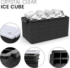 LEMONSODA Crystal Clear Ice Cube Maker Tray - Makes 8 2" Square Ice Cubes Mold for Whiskey, Scotch, and Cocktails - Premium Packaging