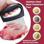 JAYVAR Extra-Large Onion Holder for Slicing, Onion Cutter Vegetable Chopper, Extra-Large Tomato Slicer with 16 Long Needles, Stainless Steel Tomato Potato Slicer, Meat Tenderizer, Food Slicing Guide
