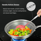 18/8 Stainless Steel Kitchen Utensils Set, 6 PCS 15in Metal Cooking Utensil Gadgets Tools Set with Spatula, Deep Ladle, spoon, Skimmer, Pasta Server, Slotted Spatula Turner, Dishwasher Safe (6Pack)